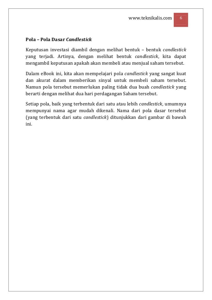 6 pola candlestick yg paling menguntungkan
