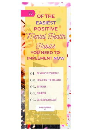 6 positive mental health habits that will change your life