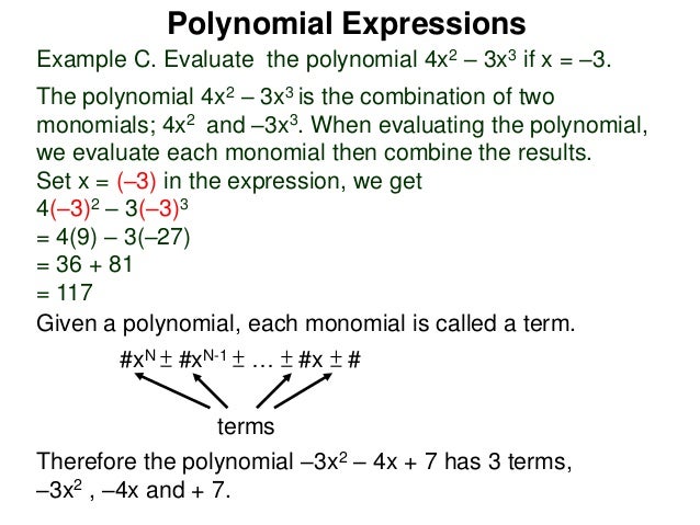 6 polynomial expressions and operations