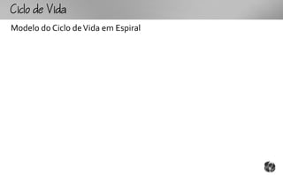 CcoV
Modelo do Ciclo de Vida em Espiral
 