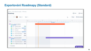 16
Exportování Roadmapy (Standard)
 