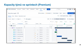 28
Kapacity týmů ve sprintech (Premium)
 