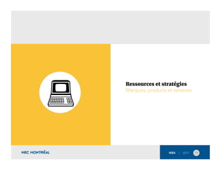 39	
  
Ressources et stratégies
Marques, produits et services
 