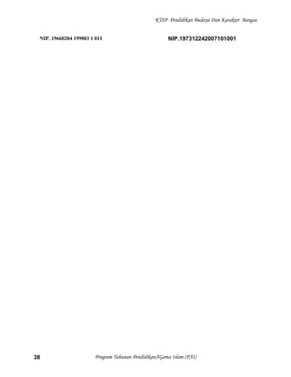 KTSP Pendidikan Budaya Dan Karakter Bangsa
NIP. 19660204 199003 1 011 NIP.197312242007101001
Program Tahunan PendidikanAGama Islam (PAI)38
 