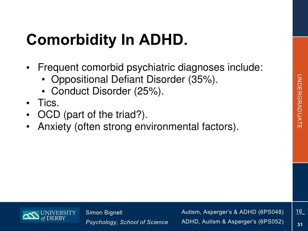 Topic 7 Comorbidity in ADHD and Autism 2010