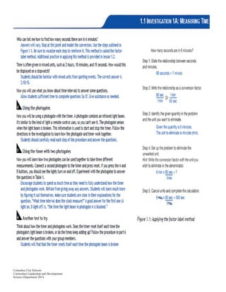 Columbus City Schools
Curriculum Leadership and Development
Science Department 2014
 