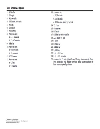 Columbus City Schools
Curriculum Leadership and Development
Science Department 2014
 