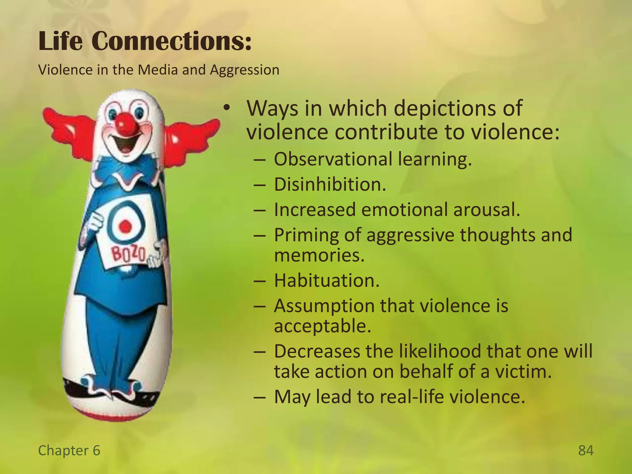 Taste AversionExample of classical conditioningAdaptive; motivate organism to avoid harmful foodsOnly one association may be required; time between unconditioned and conditioned stimulus can occur hours apart