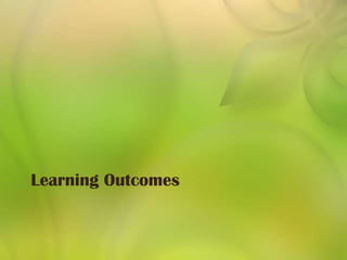 Learning Outcomes