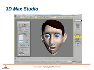 3D Max Studio
Sistemas e Aplicações Multimídia 15
 