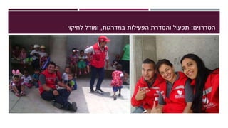 ‫הסדרנים‬:‫במדרגות‬ ‫הפעילות‬ ‫והסדרת‬ ‫תפעול‬,‫לחיקוי‬ ‫ומודל‬
 