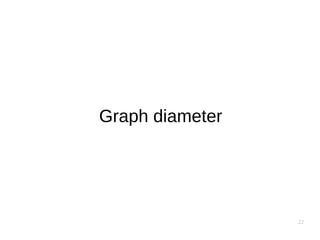 22
Graph diameter
 