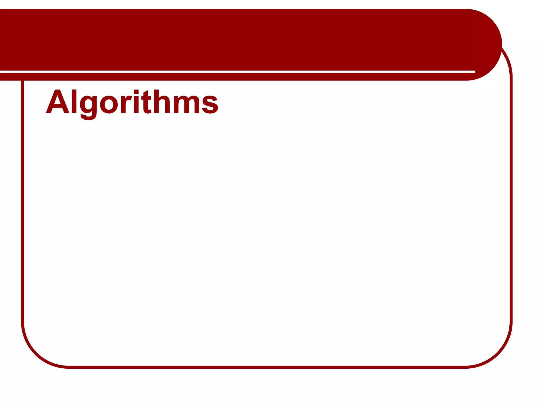 Algorithms