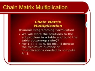 Chain matrix multiplication | PPT