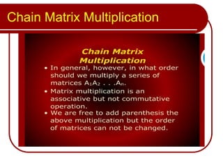Chain Matrix Multiplication