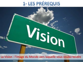 La Vision : l’image du Monde vers laquelle vous voulez tendre
 