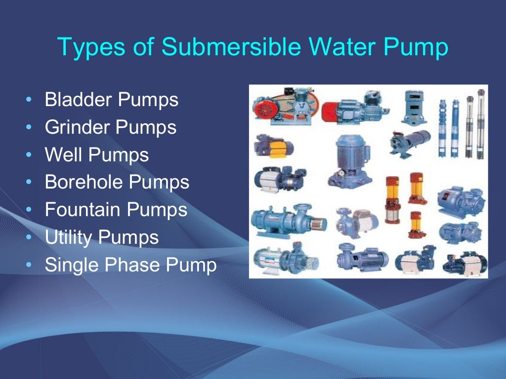 Submersible Water Pump Types And Specifications