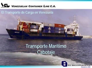 El Transporte de Carga en Venezuela




                Transporte Marítimo
                     Cabotaje
 