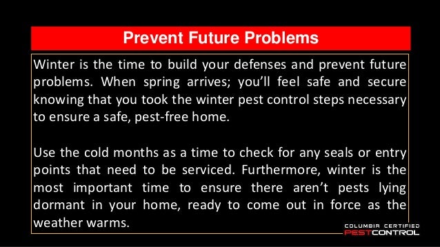 6 Reasons Of Winter Pest Control In Lexington Sc