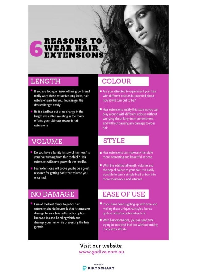 6 Reasons To Wear Hair Extensions Infographics