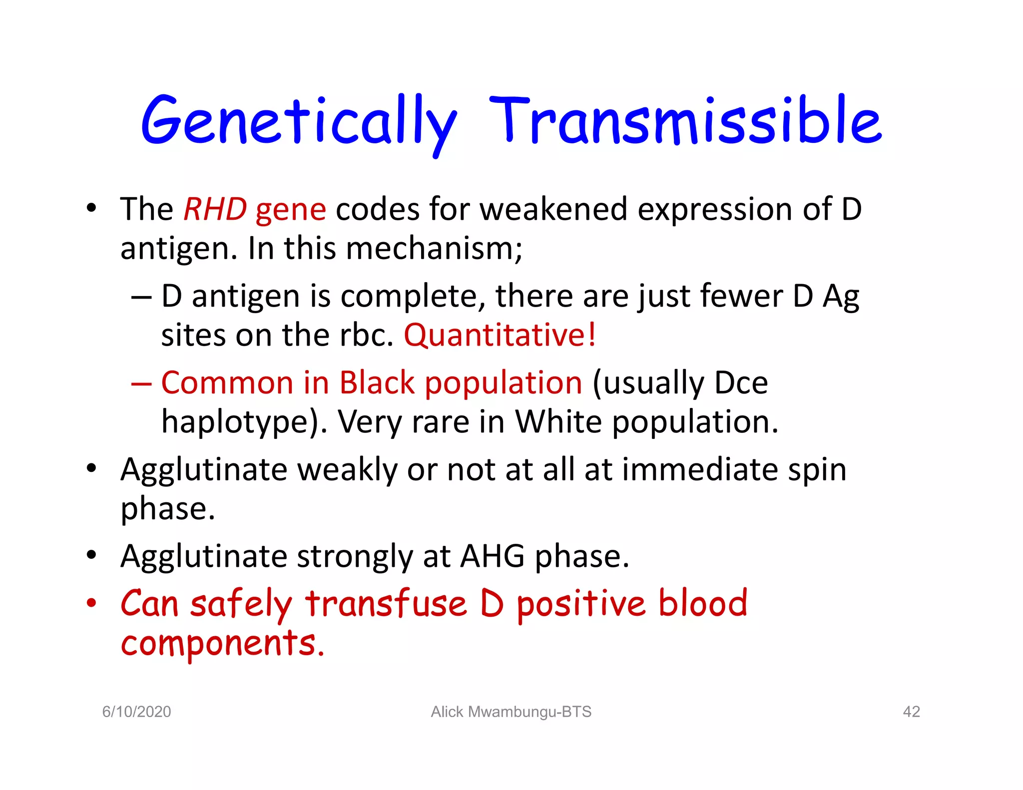 Rhesus Blood Group System | PDF