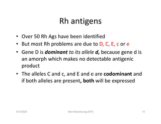 Rhesus Blood Group System | PDF