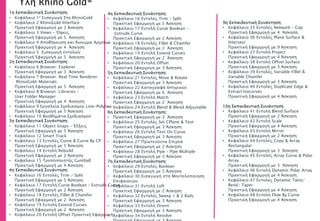 1η Εκπαιδευτική Συνάντηση:
• Κεφάλαιο 1ο Εισαγωγή Στο RhinoGold
• Κεφάλαιο 2 RhinoGold Interface
Πρακτική Εφαρμογή με 3 Άσκηση
• Κεφάλαιο 3 Views – Όψεις
Πρακτική Εφαρμογή με 5 Άσκηση
• Κεφάλαιο 4 Αποθήκευση και Άνοιγμα Αρχείων
Πρακτική Εφαρμογή με 4 Άσκηση
• Κεφάλαιο 5 Εισαγωγή εντολών
Πρακτική Εφαρμογή με 5 Άσκηση
2η Εκπαιδευτική Συνάντηση:
• Κεφάλαιο 6 Browser: Explorer
Πρακτική Εφαρμογή με 3 Άσκηση
• Κεφάλαιο 7 Browser: Real Time Renderer
RhinoGold-Materials
Πρακτική Εφαρμογή με 5 Άσκηση
• Κεφάλαιο 8 Browser: Libraries –
User Folder Manager
Πρακτική Εφαρμογή με 4 Άσκηση
• Κεφάλαιο 9 Εργαλεία Σχεδιασμού Line-Polyline
Πρακτική Εφαρμογή με 5 Άσκηση
• Κεφάλαιο 10 Βοηθήματα Σχεδιασμού
3η Εκπαιδευτική Συνάντηση:
• Κεφάλαιο 11 Object Snaps – Έλξεις
Πρακτική Εφαρμογή με 5 Άσκηση
• Κεφάλαιο 12 Smart Track
• Κεφάλαιο 13 Εντολές Curve & Curve By CP
Πρακτική Εφαρμογή με 5 Άσκηση
• Κεφάλαιο 14 Εντολή Rebuild
Πρακτική Εφαρμογή με 2 Άσκηση
• Κεφάλαιο 15 Τροποποιητής Gumball
Πρακτική Εφαρμογή με 4 Άσκηση
4η Εκπαιδευτική Συνάντηση:
• Κεφάλαιο 16 Εντολές Trim / Split
Πρακτική Εφαρμογή με 5 Άσκηση
• Κεφάλαιο 17 Εντολή Curve Boolean – Extrude Curve
Πρακτική Εφαρμογή με 2 Άσκηση
• Κεφάλαιο 18 Εντολές Fillet & Chamfer
Πρακτική Εφαρμογή με 2 Άσκηση
• Κεφάλαιο 19 Εντολή Extend Curves
Πρακτική Εφαρμογή με 2 Άσκηση
• Κεφάλαιο 20 Εντολή Offset Πρακτική Εφαρμογή
4η Εκπαιδευτική Συνάντηση:
• Κεφάλαιο 16 Εντολές Trim / Split
Πρακτική Εφαρμογή με 5 Άσκηση
• Κεφάλαιο 17 Εντολή Curve Boolean –
Extrude Curve
Πρακτική Εφαρμογή με 2 Άσκηση
• Κεφάλαιο 18 Εντολές Fillet & Chamfer
Πρακτική Εφαρμογή με 2 Άσκηση
• Κεφάλαιο 19 Εντολή Extend Curves
Πρακτική Εφαρμογή με 2 Άσκηση
• Κεφάλαιο 20 Εντολή Offset
Πρακτική Εφαρμογή με 3 Άσκηση
5η Εκπαιδευτική Συνάντηση:
• Κεφάλαιο 21 Εντολές Move & Rotate
Πρακτική Εφαρμογή με 3 Άσκηση
• Κεφάλαιο 22 Καταγραφή Ιστορικού
Πρακτική Εφαρμογή με 6 Άσκηση
• Κεφάλαιο 23 Εντολή Match
Πρακτική Εφαρμογή με 2 Άσκηση
• Κεφάλαιο 24 Εντολή Blend & Blend Adjustable
6η Εκπαιδευτική Συνάντηση:
• Πρακτική Εφαρμογή με 3 Άσκηση
• Κεφάλαιο 25 Εντολές Set CPlane & Text
Πρακτική Εφαρμογή με 3 Άσκηση
• Κεφάλαιο 26 Εντολή Text On Curve
Πρακτική Εφαρμογή με 3 Άσκηση
• Κεφάλαιο 27 Πρωτεύοντα Στερεά
Πρακτική Εφαρμογή με 2 Άσκηση
• Κεφάλαιο 28 Εντολή Pipe – Pipe Multiple
Πρακτική Εφαρμογή με 3 Άσκηση
7η Εκπαιδευτική Συνάντηση:
• Κεφάλαιο 29 Εντολές Boolean
Πρακτική Εφαρμογή με 5 Άσκηση
• Κεφάλαιο 30 Εισαγωγή στη Μοντελοποίηση
Επιφανειών
• Κεφάλαιο 31 Εντολή Loft
Πρακτική Εφαρμογή με 2 Άσκηση
• Κεφάλαιο 32 Εντολές Sweep 1 & 2 Rails
Πρακτική Εφαρμογή με 3 Άσκηση
• Κεφάλαιο 33 Εντολή Orient
Πρακτική Εφαρμογή με 3 Άσκηση
• Κεφάλαιο 34 Εντολή Revolve
Ύλη Rhino Gold®
9η Εκπαιδευτική Συνάντηση:
• Κεφάλαιο 35 Εντολές Network – Cap
Πρακτική Εφαρμογή με 4 Άσκηση
• Κεφάλαιο 36 Εντολές Plane Surface &
Intersect
Πρακτική Εφαρμογή με 9 Άσκηση
• Κεφάλαιο 37 Εντολή Project
Πρακτική Εφαρμογή με 4 Άσκηση
• Κεφάλαιο 38 Εντολή Offset Surface
Πρακτική Εφαρμογή με 3 Άσκηση
• Κεφάλαιο 39 Εντολές Variable Fillet &
Variable Chamfer
Πρακτική Εφαρμογή με 3 Άσκηση
• Κεφάλαιο 40 Εντολές Duplicate Edge &
Extract Isocurves
Πρακτική Εφαρμογή με 4 Άσκηση
10η Εκπαιδευτική Συνάντηση:
• Κεφάλαιο 41 Εντολή Blend Surface
Πρακτική Εφαρμογή με 2 Άσκηση
• Κεφάλαιο 42 Εντολή Scale
Πρακτική Εφαρμογή με 4 Άσκηση
• Κεφάλαιο 43 Εντολή Mirror
Πρακτική Εφαρμογή με 2 Άσκηση
• Κεφάλαιο 44 Εντολές Copy & Array
Rectangular
Πρακτική Εφαρμογή με 3 Άσκηση
• Κεφάλαιο 45 Εντολές Array Curve & Polar
Array
Πρακτική Εφαρμογή με 3 Άσκηση
• Κεφάλαιο 46 Εντολή Dynamic Polar Array
Πρακτική Εφαρμογή με 4 Άσκηση
• Κεφάλαιο 47 Εντολές Dynamic Twist/
Bend/ Taper
Πρακτική Εφαρμογή με 4 Άσκηση
• Κεφάλαιο 48 Εντολή Flow By Curve
Πρακτική Εφαρμογή με 4 Άσκηση
 