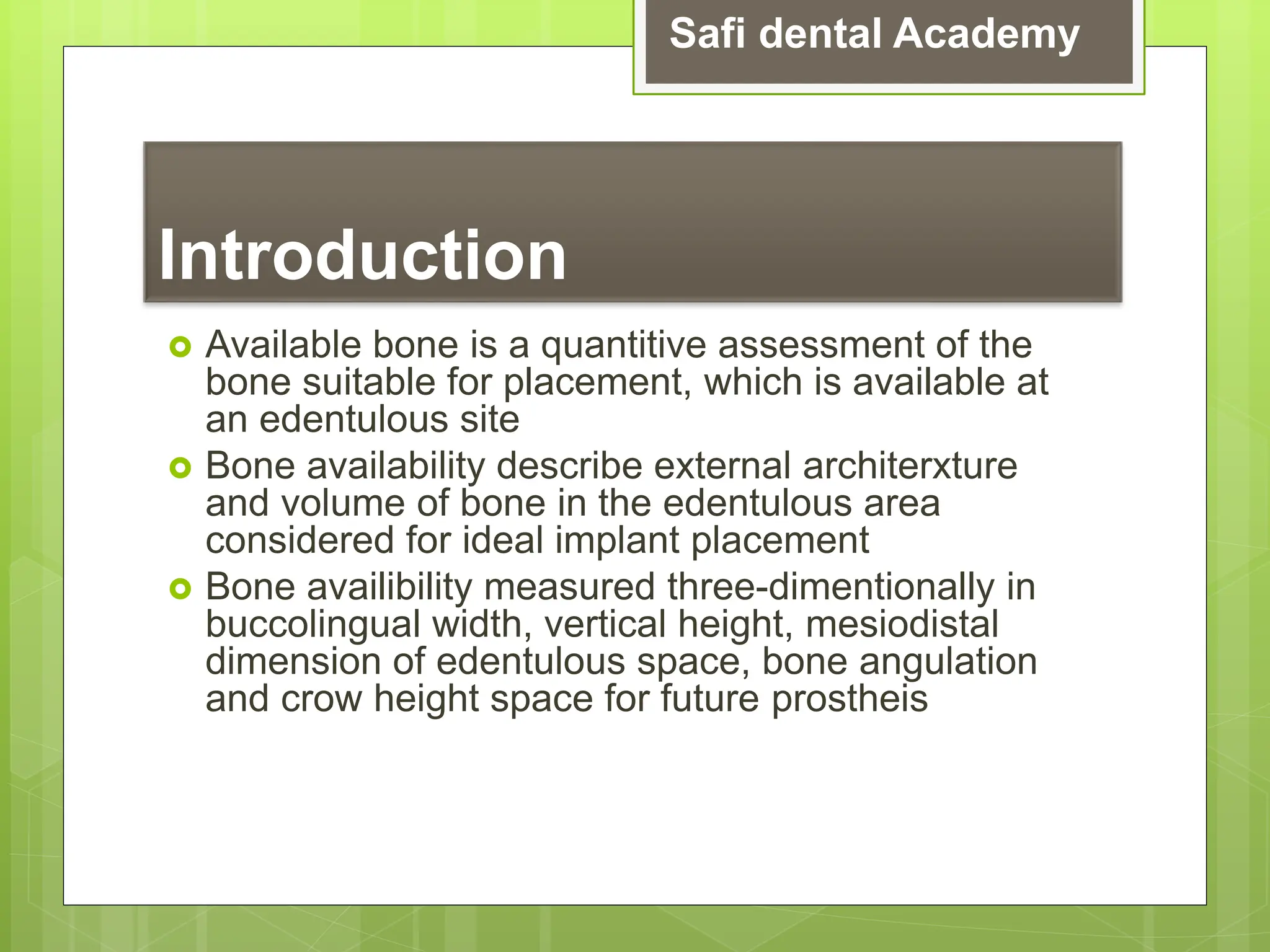 [6]role of avialable bone on dental implants [ 6 ] (3).pptx