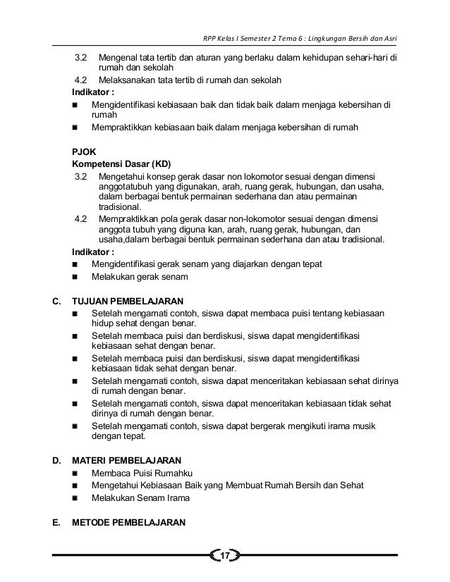 Free Gambar 6 Rpp SD Kelas 1 Semester 2 Lingkungan Bersih Sehat Dan Asri Terbaru oleh www.cikimm.com