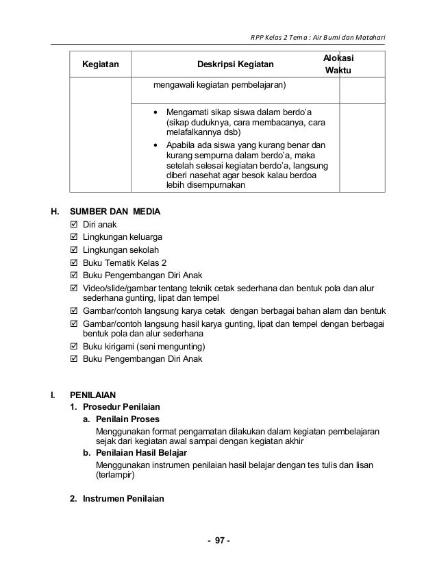 [6] rpp sd kelas 2 semester 2 air bumi dan matahari