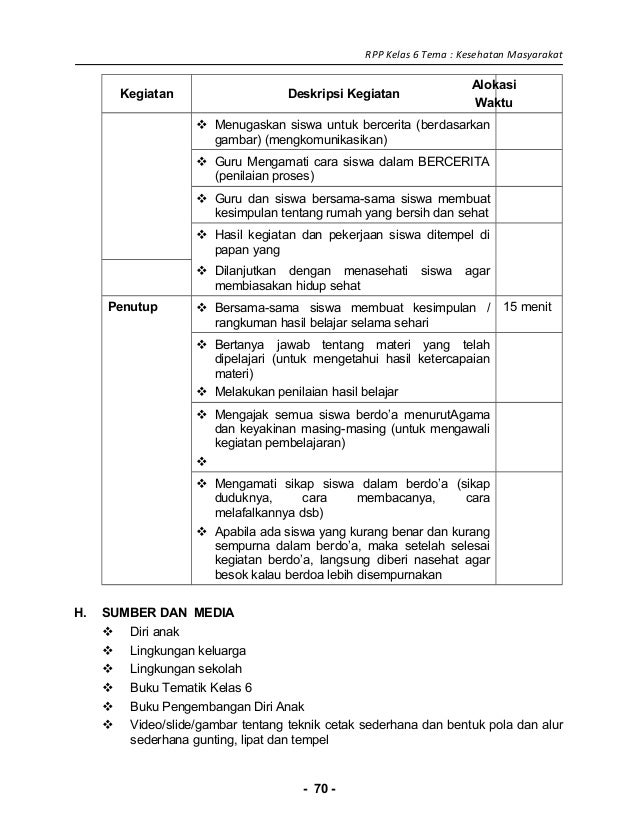 [6] rpp sd kelas 6 kesehatan masyarakat