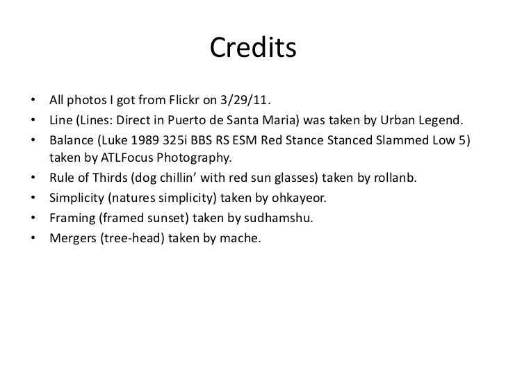 6 Rules Of Composition