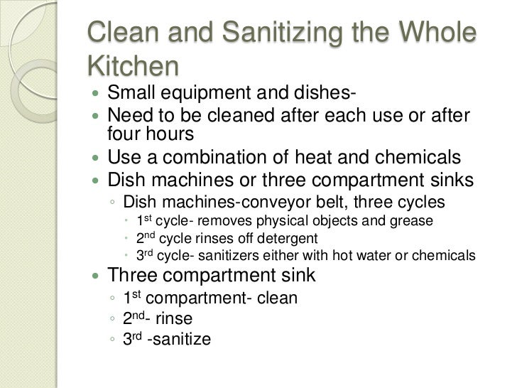 6 sanitation procedures