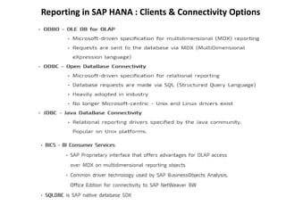 SAP HANA Reporting - SAP HANA Tutorial | PDF