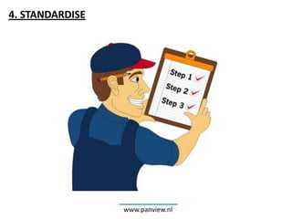 www.panview.nl
4. STANDARDISE
 
