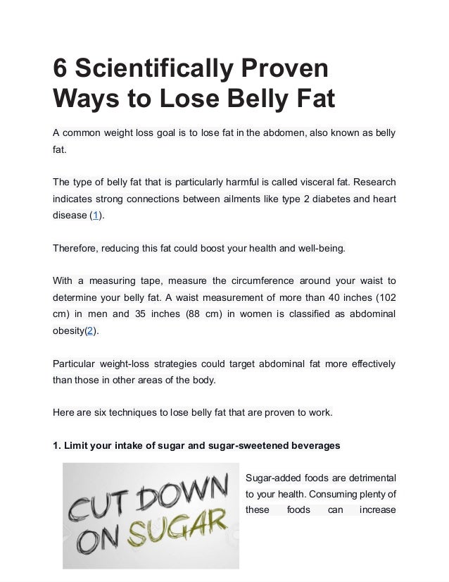 6 Scientifically Proven Ways to Lose Belly Fat 2 6 scientifically proven ways to lose belly fat 1 638