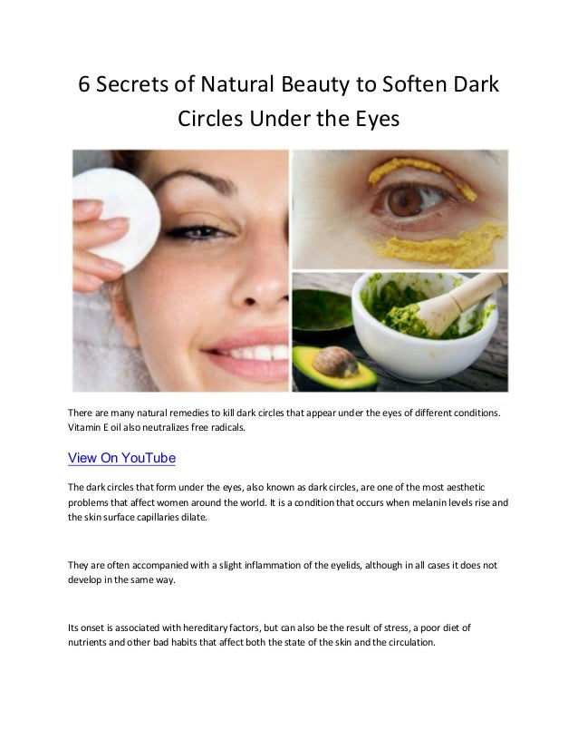 natural solution for dark circles under eyes