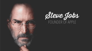 Steve Jobs
FOUNDER OF APPLE
 