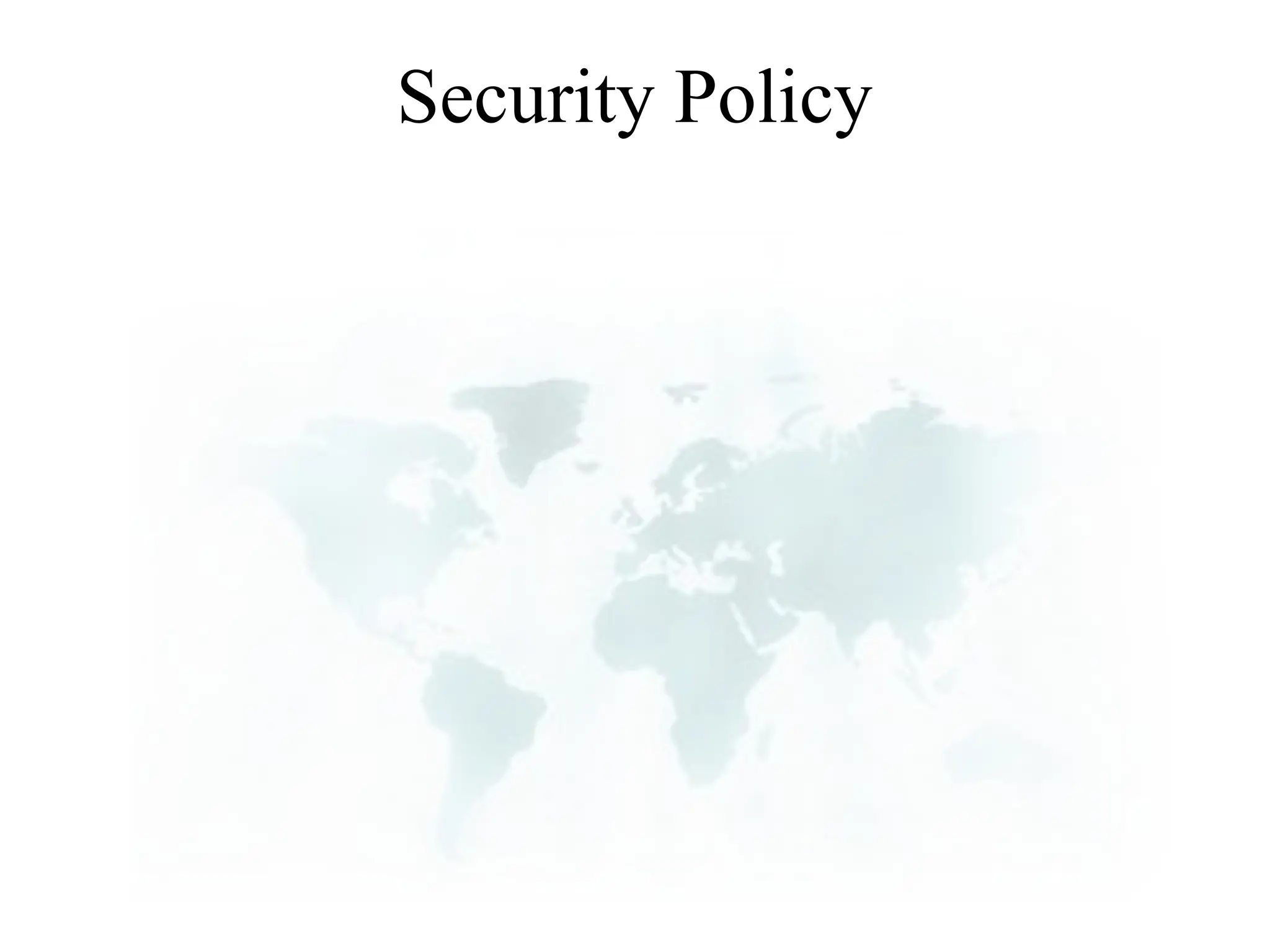 Security Policy
 