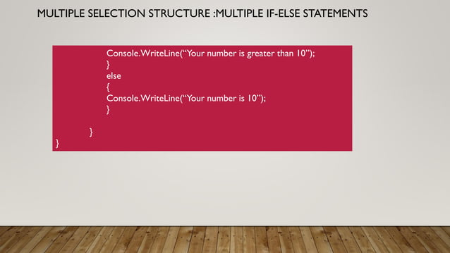 selection structures | PDF