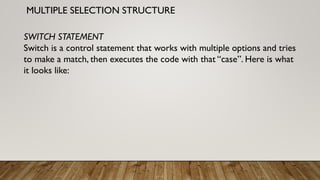 selection structures | PDF