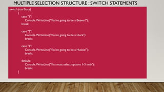 selection structures | PDF
