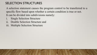 selection structures | PDF