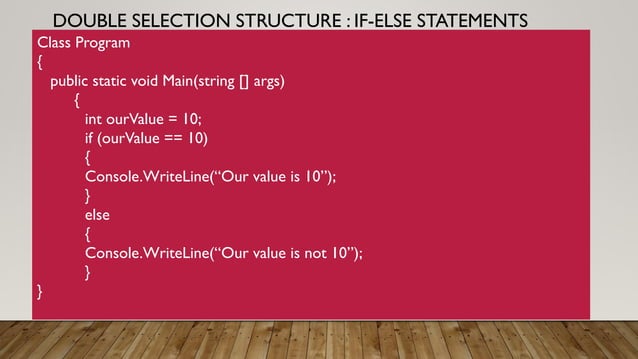selection structures | PDF