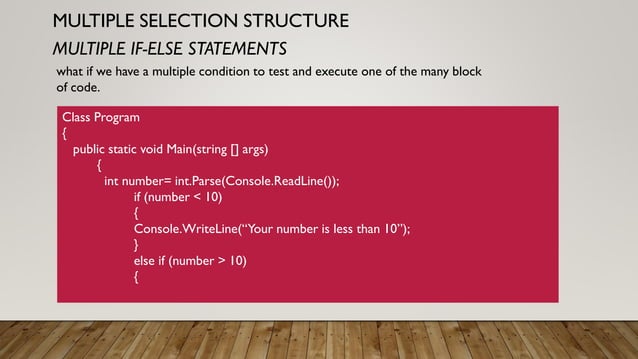 selection structures | PDF