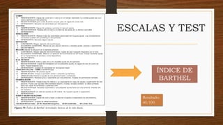 ESCALAS Y TEST 
ÍNDICE DE BARTHEL 
Resultado: 40/100  