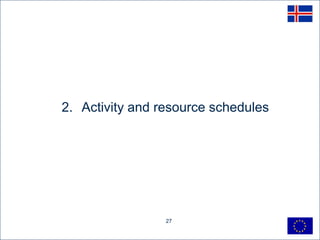2. Activity and resource schedules




                 27
 