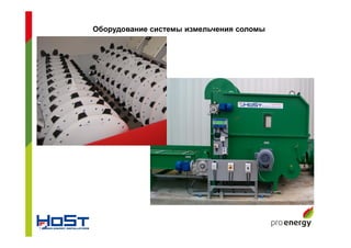 Оборудование системы измельчения соломы
 