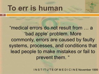 Lean, Six Sigma and Lean Six Sigma12Jing, G.G. “A Lean Six Sigma Breakthrough”Quality Progress. May 2009Lean:Improvement approach  aimed at improving efficiency by removing wastesSix Sigma:Improvement approach  aimed at  improving process capability by reducing variationLean Six Sigma:Improvement approach aimed at combining both Lean and Six Sigma to improve efficiency and capability primarily by removing wastes and variation
