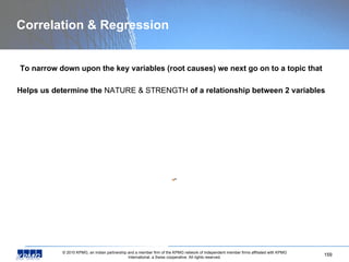 Correlation & Regression <ul><li>To narrow down upon the key variables (root causes) we next go on to a topic that </li></...